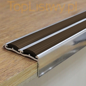 Kątownik Schodowy ASPRO 48x18 Aluminiowy Polerowany dł:0,9m
