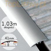 Aluminiowa listwa progowa BORCK 41mm srebrna dł:103cm