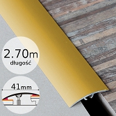 Aluminiowa listwa progowa BORCK 41mm złota dł:2,70m