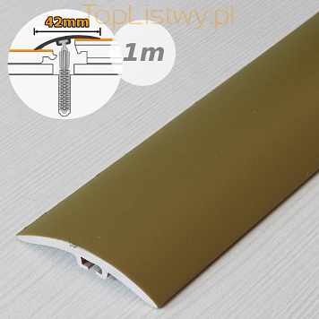 Listwa Progowa MYCK Dylatacyjna 42mm PVC złoto dł:1m