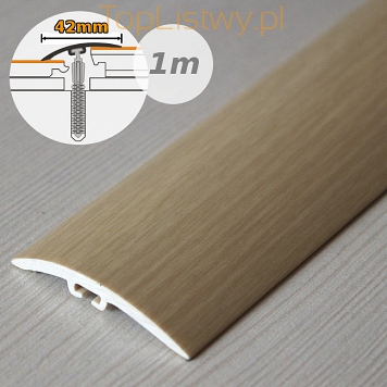 Listwa Progowa MYCK Dylatacyjna 42mm PVC klon jasny 16 dł:1m