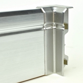 Narożnik wewnętrzny listwy polistyrenowej srebrnej H:80mm