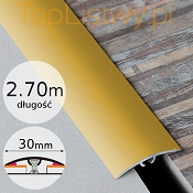 Aluminiowa listwa progowa BORCK 30mm Złota dł:2,70m