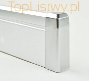 Narożnik zewnętrzny listwy polistyrenowej srebrnej H:80mm