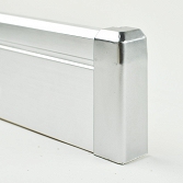 Narożnik zewnętrzny listwy polistyrenowej srebrnej H:80mm