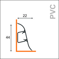 Listwa cokołowa PVC 44mm