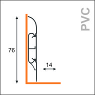 Listwa cokołowa PVC 76mm